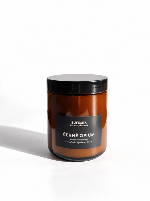 Sojová svíčka s vůní ČERNÉ OPIUM - 250 ml