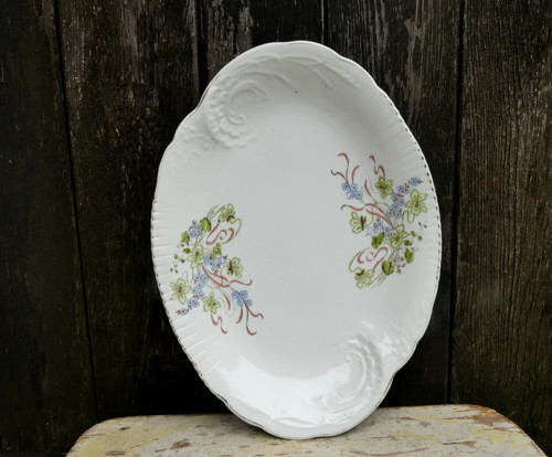 Starožitný porcelánový tác A. Persch, Hegewald