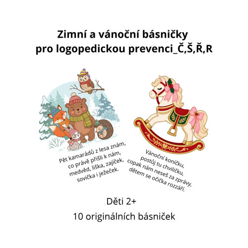Zimní a vánoční básničky pro logopedickou prevenci