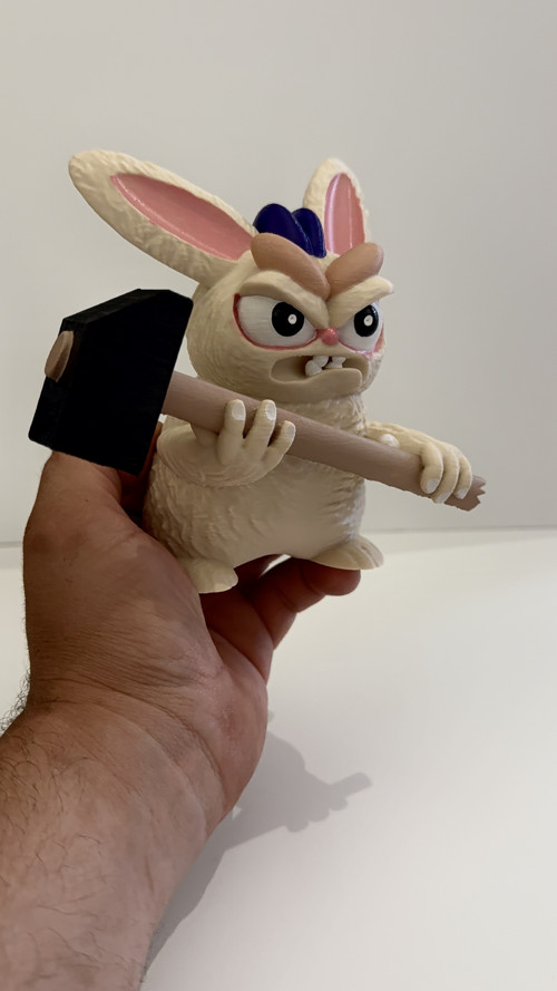 BUNYBO MAX – Naštvaný králík s kladivem | 3D figur