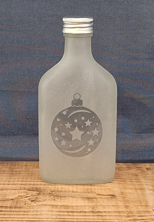 Vánoční placatka 0,2 l | pískovaný motiv vánoční