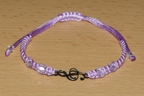 Shamballa náramek - nerez - Houslový klíč