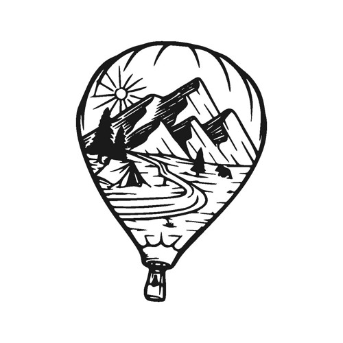 Balon s horami – 3D dekorace na zeď