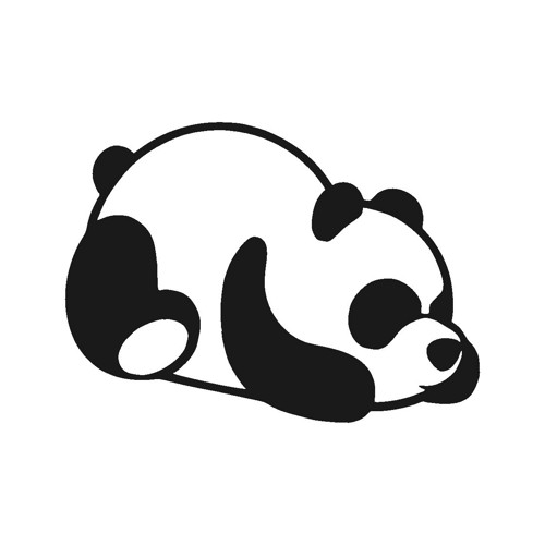 Spící panda – 3D dekorace na zeď