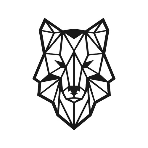 Geometrický vlk – 3D dekorace na zeď