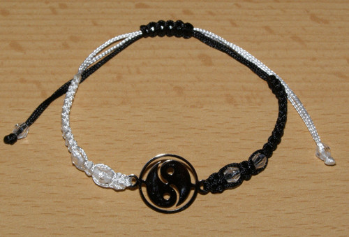 Shamballa náramek - nerez - Jin-Jang