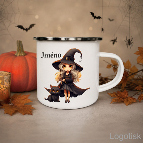 Plecháček s HALLOWENSKÝM potiskem ČARODĚJKA