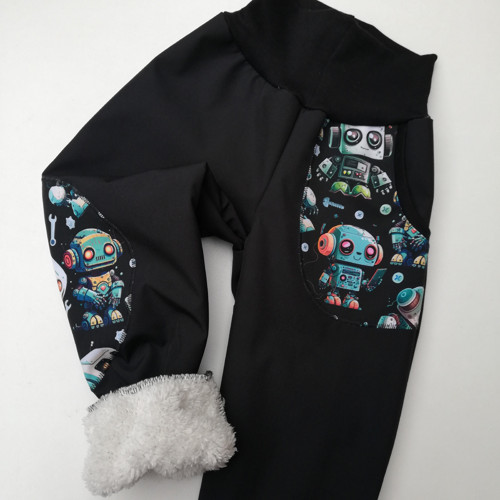 Softshell. kalhoty S BERÁNKEM - ROBOTI II - kapsa