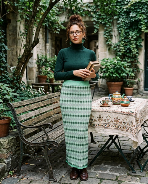 Sukně pouzdrová chic green — foto 1