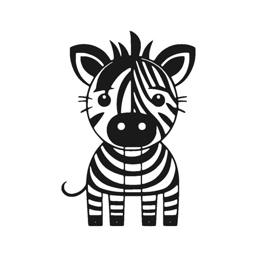 Malá zebra – 3D dekorace na zeď
