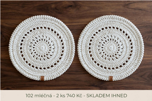 Háčkovaná podložka 35cm (sada 2ks)