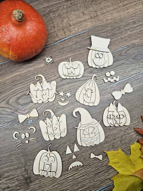Halloweenská kreativní sada - slož si svých 8 dýní