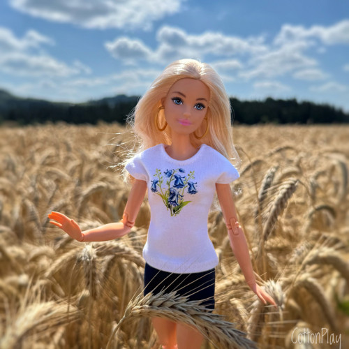 Zvonečky - tričko pro Barbie bílé