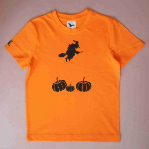 Oranžové dětské halloweenské tričko (8 let)