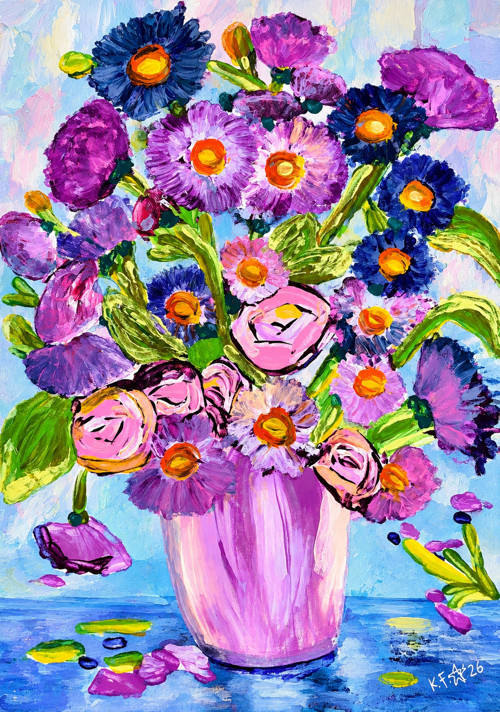 Vase n Flowers – Florette | Květinový obraz k tisk