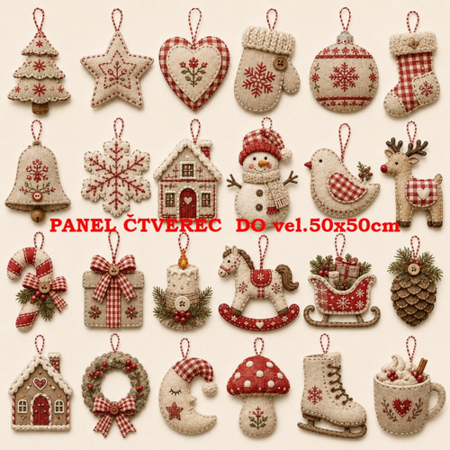 Bavlněný panel 10x10 cm