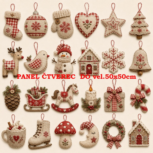 Bavlněný panel 10x10 cm