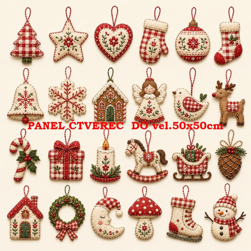 Bavlněný panel 10x10 cm