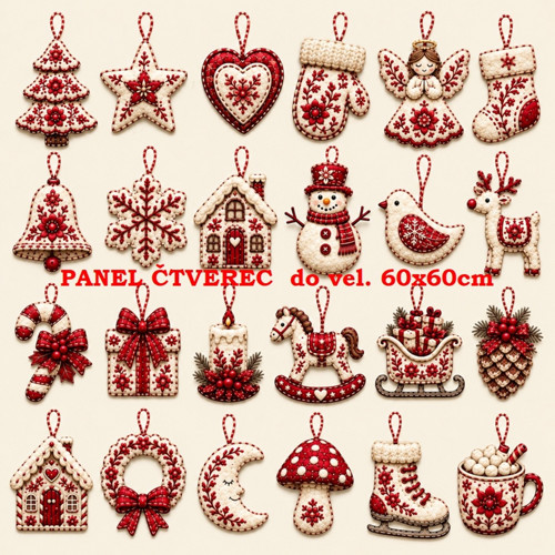 Bavlněný panel 10x10 cm