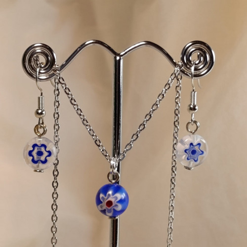 Benátský Millefiori Set s řetízkem var.6