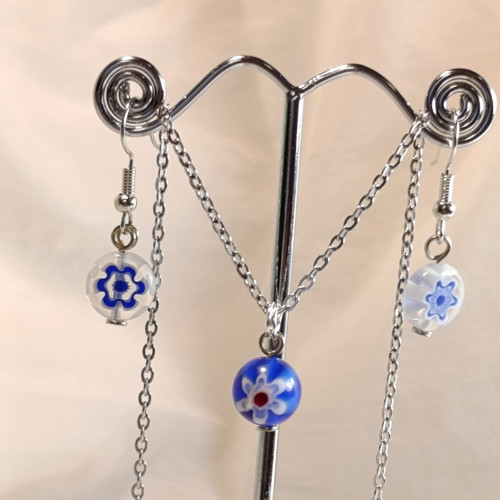 Benátský Millefiori Set s řetízkem var.5