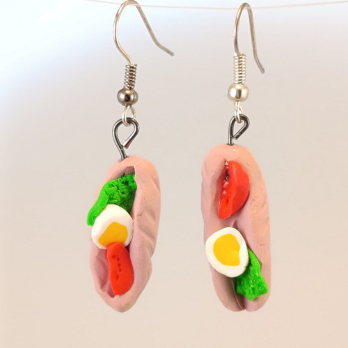 Bagetka var.1 – Fimo náušnice