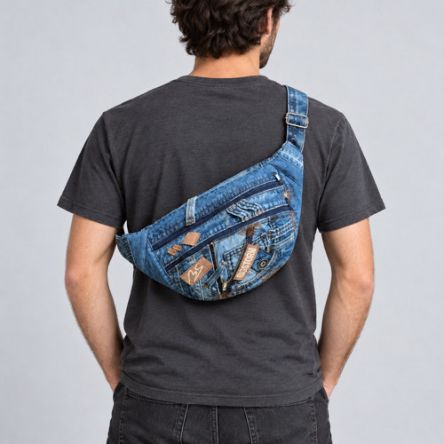 Batoh - ledvinka Denim Rebel