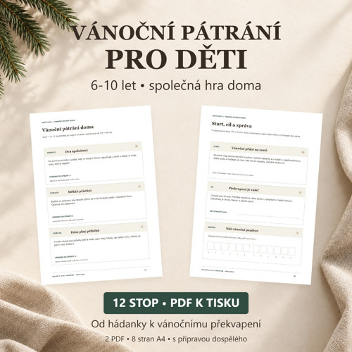 Vánoční pátrání pro děti | 12 stop PDF