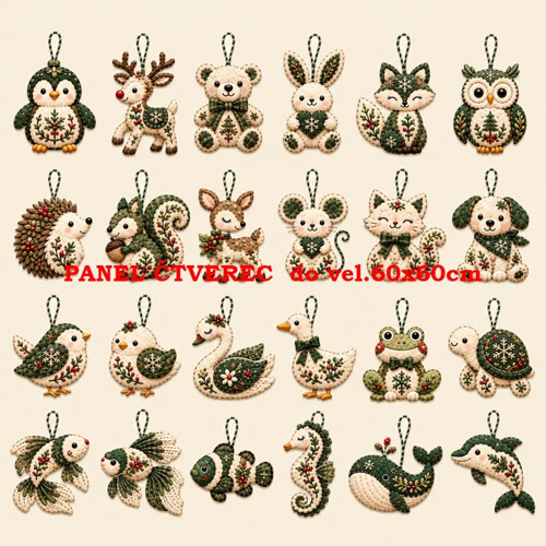 Bavlněný panel 10x10 cm