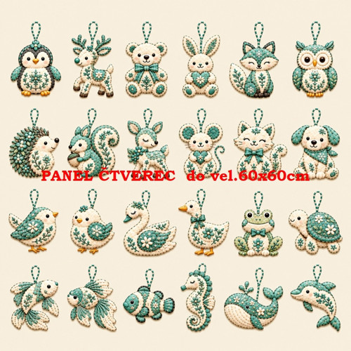 Bavlněný panel 10x10 cm