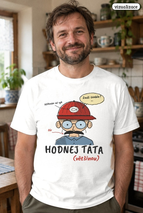 Pánské tričko „Hodnej táta (většinou)“