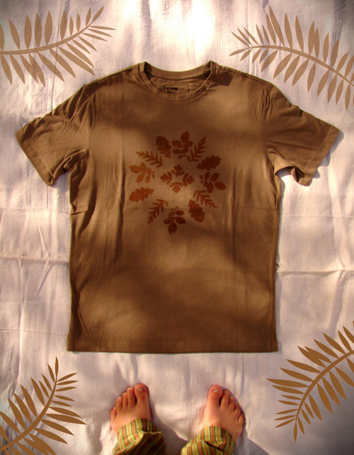 Botanické tričko: Listová mandala