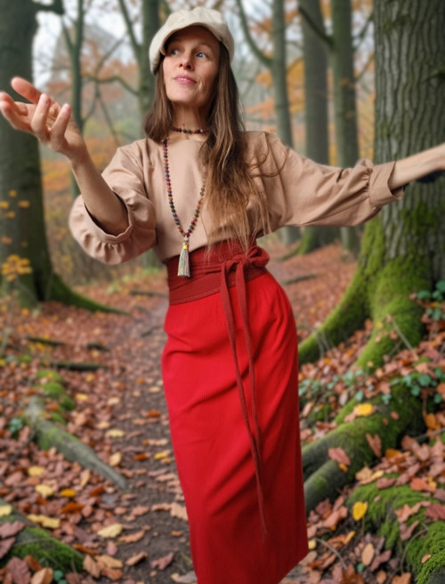 Hanenka v barvě camel hřejivá měkká flanelová