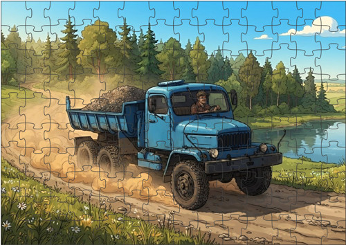 Moon River PRAGA V3S nákladní auto puzzle 120 dílk