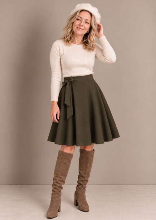 Manšestrová Kolová - Tmavá Khaki