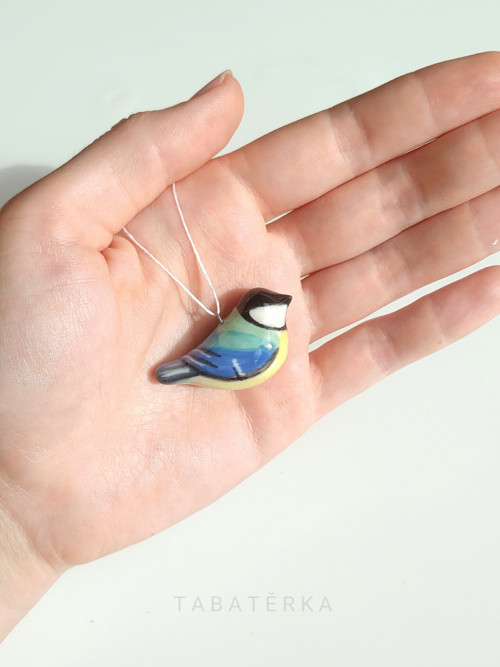 Ozdobička sýkorka koňadra porcelánová