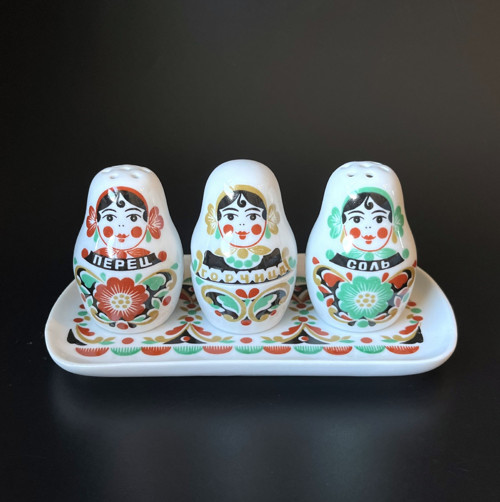 Dochucovací porcelánová sada Matrjošky, Verbilki
