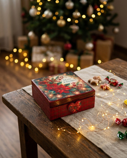 Merry Christmas! – Károvaná vánoční šperkovnice