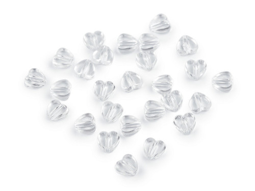 Srdce, 8mm, transparent, 20g — foto 1