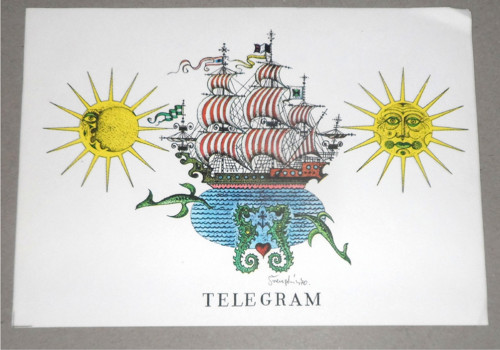 Přání svatební, TELEGRAM dvojlist, 1973