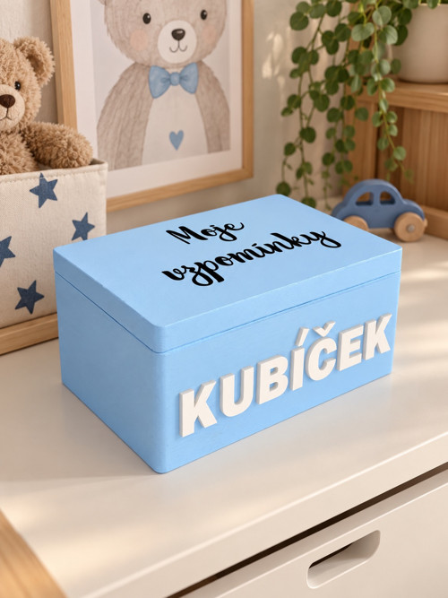 Dřevěná bedýnka ( malá ) na vzpomínky miminka