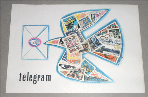 Přání svatební, TELEGRAM dvojlist, 1973
