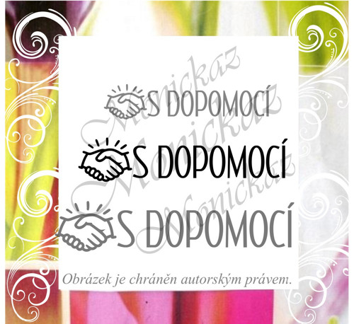 S dopomocí ruce. Razítko. — foto 1