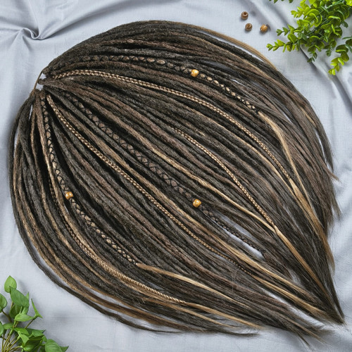 Brown Blend – syntetické dredy