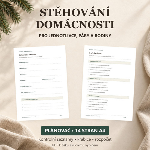 Stěhování domácnosti | Plánovač PDF