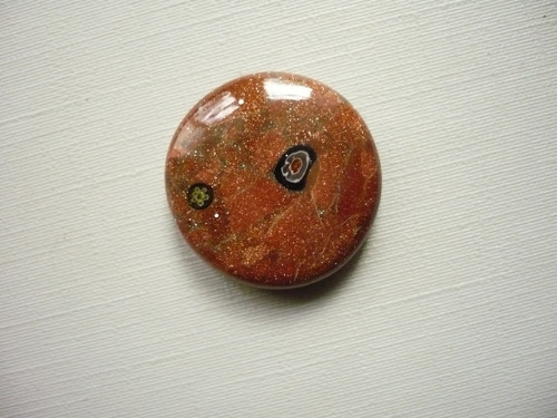 Skleněný kabošon - millefiori 23 mm, č.9