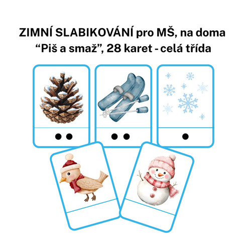 Zimní slabikování pro MŠ a na doma_28 karet