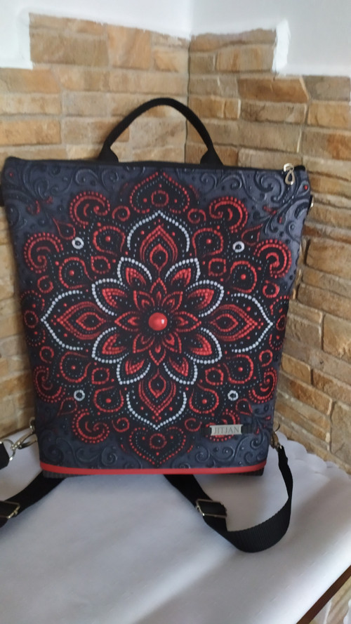 Červená mandala - kabelkobatoh
