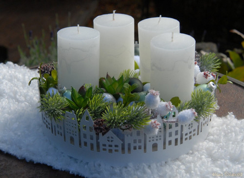 Adventní dekorace...."Městečko"