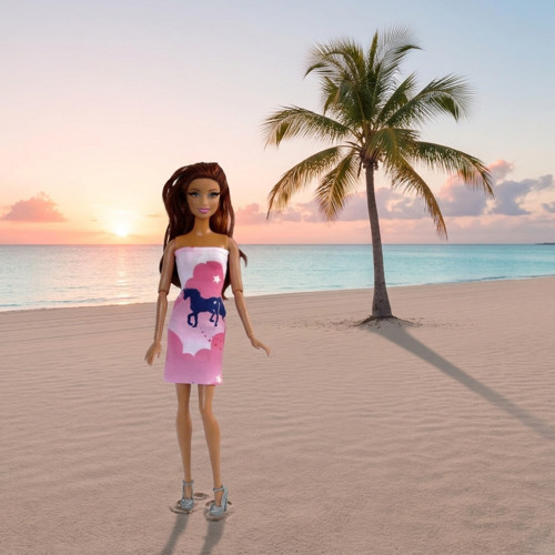 Barbie - letní natahovací šaty s jednorožcem